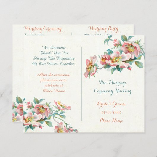 かわいいヴィンテージ結婚式 (正面/裏面)