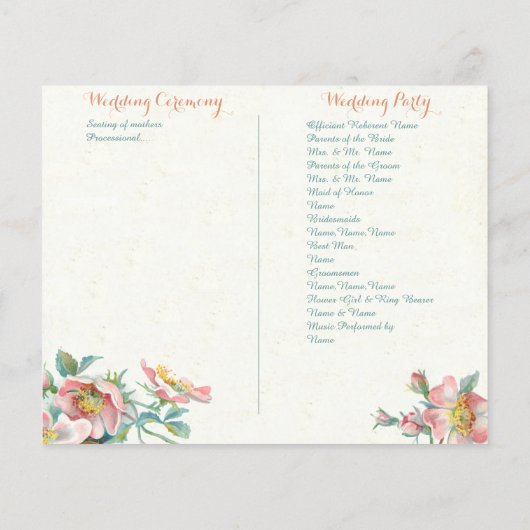 かわいいヴィンテージ結婚式 (裏面)