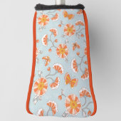 かわいいヴィンテージ花蝶パターン ゴルフヘッドカバー (回転90)