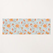 かわいいヴィンテージ花蝶パターン ヨガマット (正面(横))