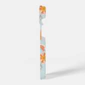 かわいいヴィンテージ花蝶パターン iPhoneケース (左側面)