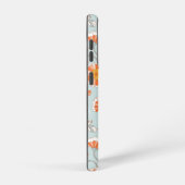 かわいいヴィンテージ花蝶パターン SAMSUNG GALAXYケース (右側面)