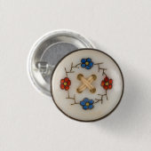 かわいいヴィンテージ裁縫ボタン 缶バッジ (正面&裏面)