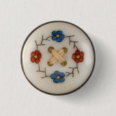 かわいいヴィンテージ裁縫ボタン 缶バッジ (正面)