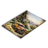 かわいいヴィンテージ車の錆びた花 ノートブック (左側)