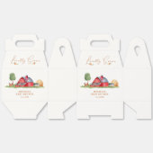 かわいいヴィンテージ農家市場納屋周囲の庭ベビーシャワー フェイバーボックス (見開き)