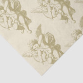 かわいいヴィンテージ金ゴールドベージュキューピッドエンジェル 薄葉紙 (詳細)