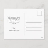 かわいいヴィンテージ雪だるまクリスマスホリデーハガキ シーズンポストカード (裏面)