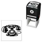 かわいいヴィンテージ電話イラストレーション セルフインキングスタンプ (インサイチュ)