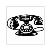 かわいいヴィンテージ電話イラストレーション セルフインキングスタンプ (デザイン)