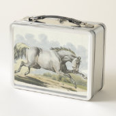 かわいいヴィンテージ馬好き メタルランチボックス (裏面)