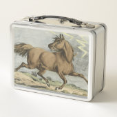 かわいいヴィンテージ馬好き メタルランチボックス (裏面)
