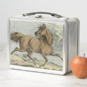 かわいいヴィンテージ馬好き メタルランチボックス (インサイチュ)