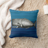 かわいいヴィンテージ鯨枕 クッション (ブランケット)