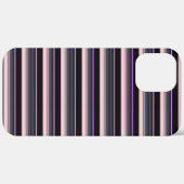 かわいいヴィンテージ黒灰色ストライプ Case-Mate iPhoneケース (裏面 / 右)