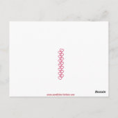 かわいいヴィンテージ1950年代の女の子とバレンタインはがき ポストカード (裏面)