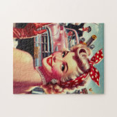 かわいいヴィンテージ1950s少女 ジグソーパズル (横)