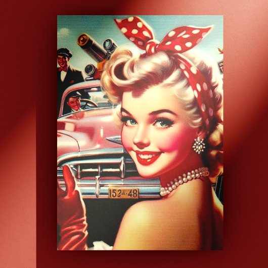 かわいいヴィンテージ1950s少女 ポストカード