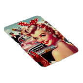 かわいいヴィンテージ1950s少女 マグネット (右側)