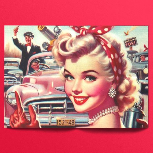 かわいいヴィンテージ1950s少女 薄葉紙