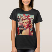 かわいいヴィンテージ1950s少女 tシャツ (正面)