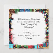 かわいいヴィンテージ2人のクリスマスパーソナライズされた シーズンカード (裏面)