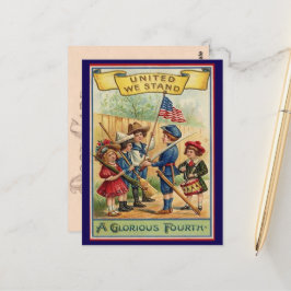 かわいいヴィンテージ7月4日愛国心 ポストカード