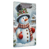 かわいいヴィンテージ/お洒落クリスマス/冬雪だるま クリップボード (右)