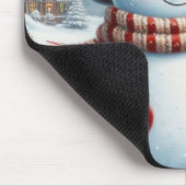 かわいいヴィンテージ/お洒落クリスマス/冬雪だるま マウスパッド (コーナー)