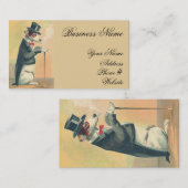 かわいいヴィンテージ·トップ·ハット·ドッグ 名刺 (正面/裏面)