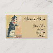 かわいいヴィンテージ·トップ·ハット·ドッグ 名刺 (正面)