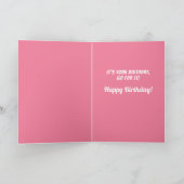 かわいいヴィンテージ·フォト·カーディスペインのオはカップケーキ用 カード (内部)