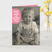 かわいいヴィンテージ·フォト·カーディスペインのオはカップケーキ用 カード (黄色い花)