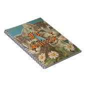 かわいいヴィンテージPBN猫とデイジーノートおもしろい ノートブック (右側)