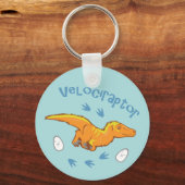 かわいいヴェロキラプター キーホルダー (正面)
