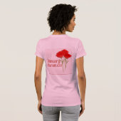 かわいい一月のカーネーションの誕生日 Tシャツ (裏面フル)