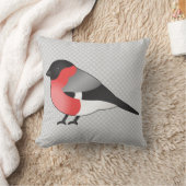 かわいい一般的なブルフィンチ漫画の鳥のイラストレーション クッション (ブランケット)