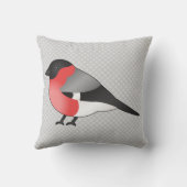 かわいい一般的なブルフィンチ漫画の鳥のイラストレーション クッション (裏面)