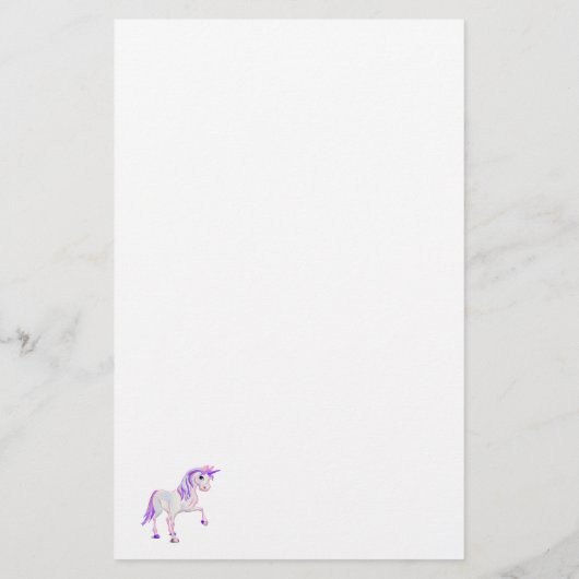 かわいい一角星と星の文房具 便箋 (裏面)