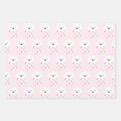 かわいい一角猫たち – 子供の誕生日 ラッピングペーパーシート (正面3)