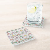 かわいい一角猫 ガラスコースター (アングル)