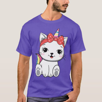 かわいい一角猫 Tシャツ