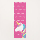 かわいい一角獣のピンパーソナライズされたク ヨガマット (正面)