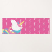 かわいい一角獣のピンパーソナライズされたク ヨガマット (正面(横))