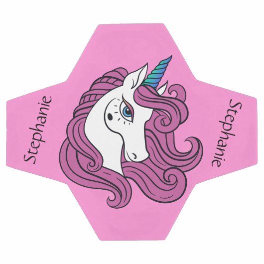 かわいい一角獣の名前をカスタムする&カラーサッカーボール サッカーボール (フラット)