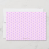 かわいい一角獣の赤ちゃん女の子の5歳の誕生日パーティー 招待状 (裏面)