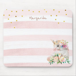 かわいい一角獣の魔法少女 マウスパッド