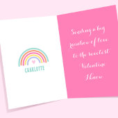 かわいい一角獣キッズバレンタインデー シーズンカード