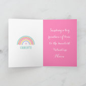 かわいい一角獣キッズバレンタインデー シーズンカード (内部)