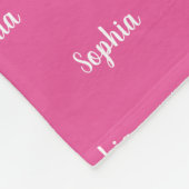 かわいい一角獣パーソナライズされたピンクの女の子 フリースブランケット (角)